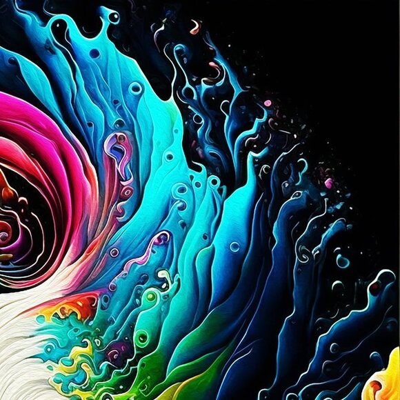 Colorful Art Watercolor Oil‎ Painting Framed Art Print - Picture 4 of 11